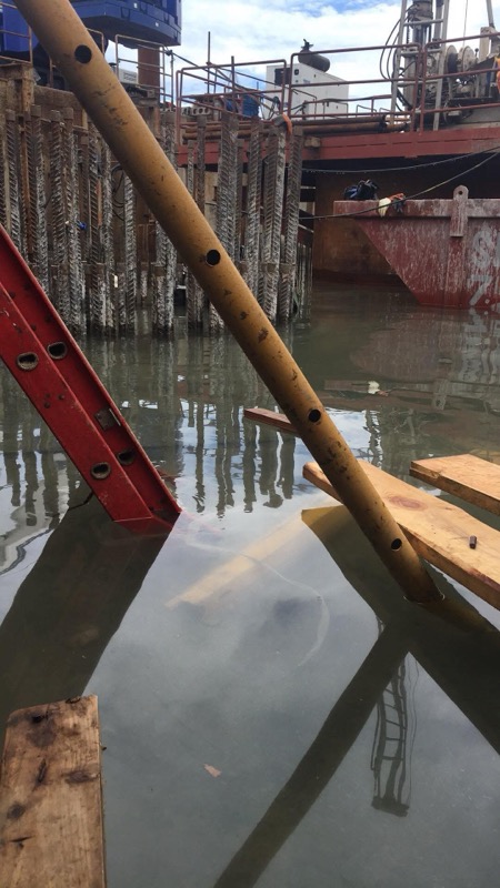 Pier construction site